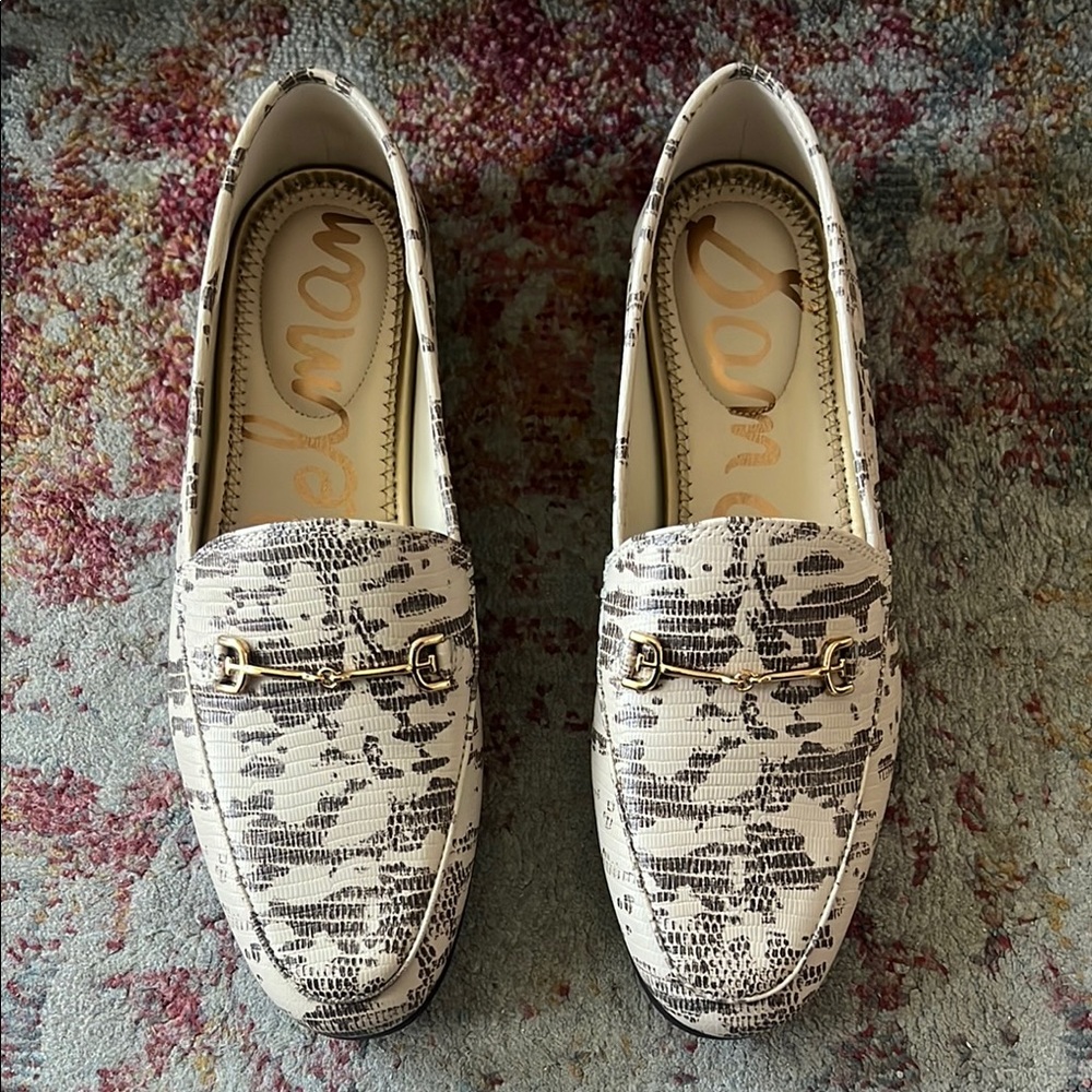 Sam Edelman Brown and Cream Flats Loafers